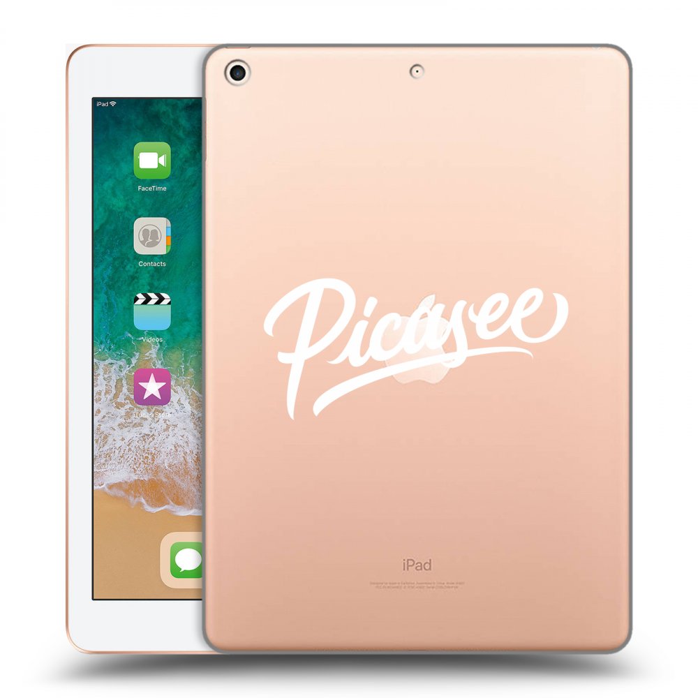 Picasee silikónový prehľadný obal pre Apple iPad 9.7" 2018 (6. gen) - Picasee - old logo - white