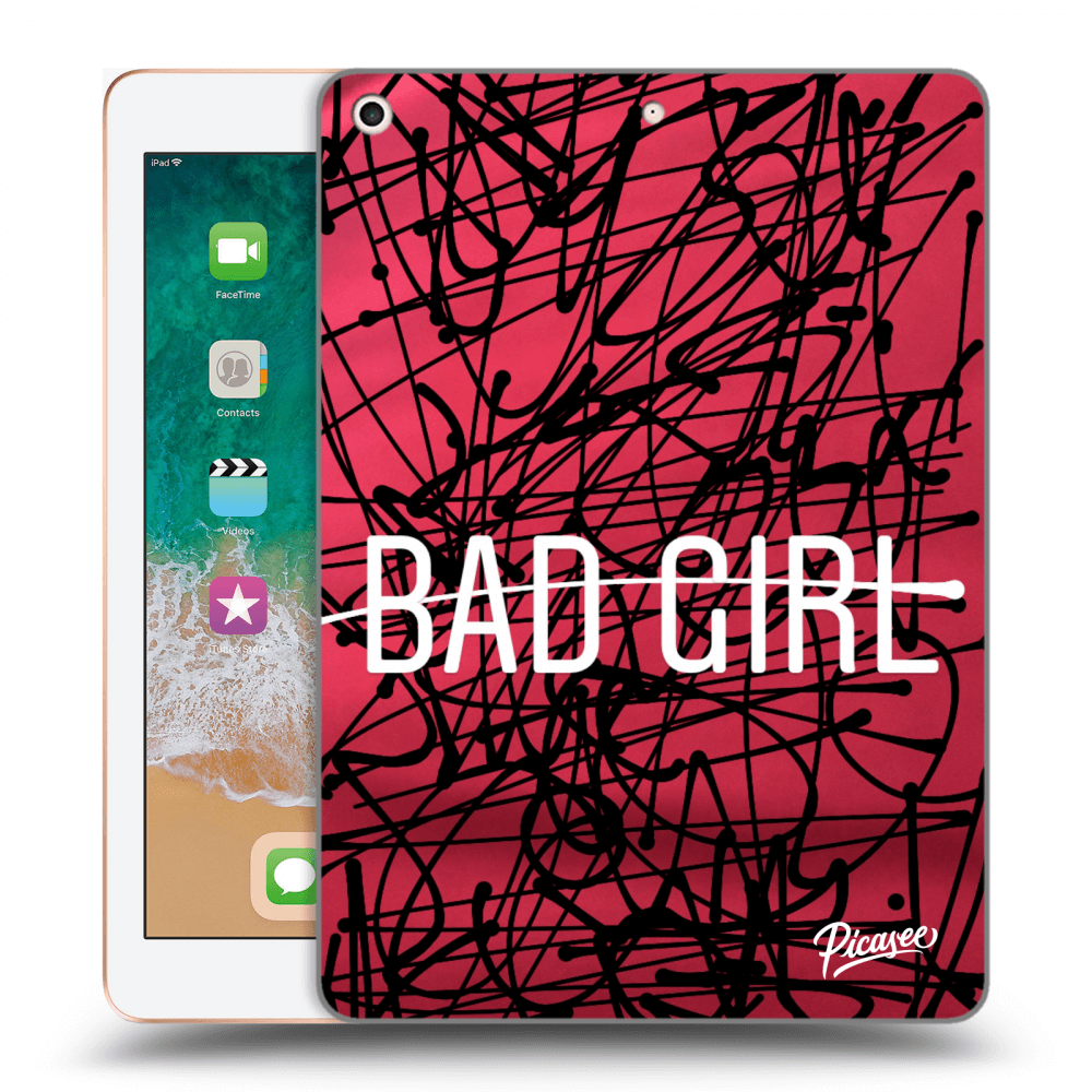 Picasee silikónový prehľadný obal pre Apple iPad 9.7" 2018 (6. gen) - Bad girl