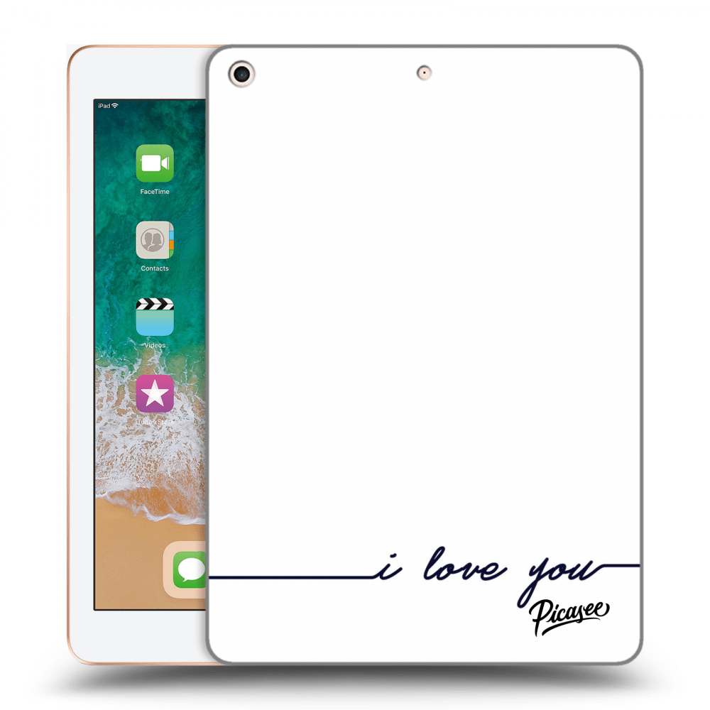 Picasee silikónový prehľadný obal pre Apple iPad 9.7" 2018 (6. gen) - I love you