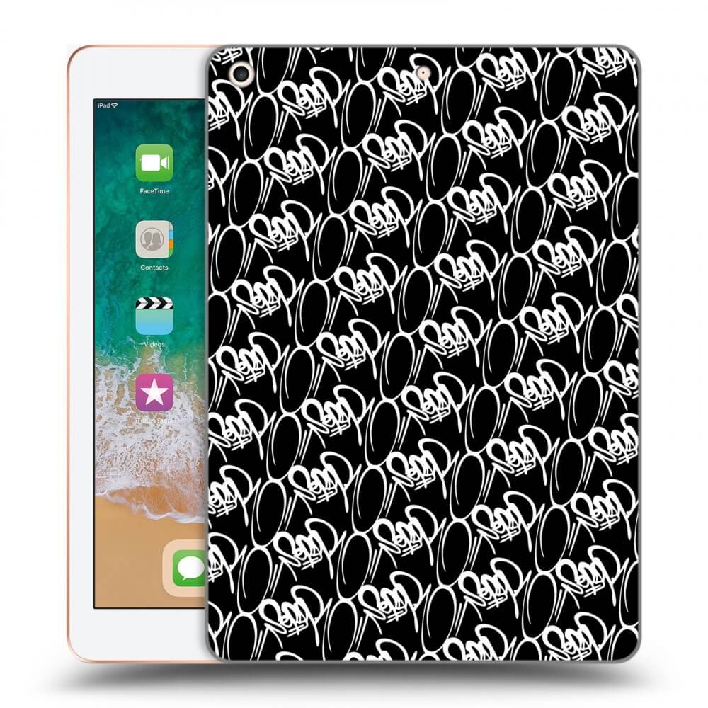 Picasee silikónový čierny obal pre Apple iPad 9.7" 2018 (6. gen) - Separ - White On Black 2