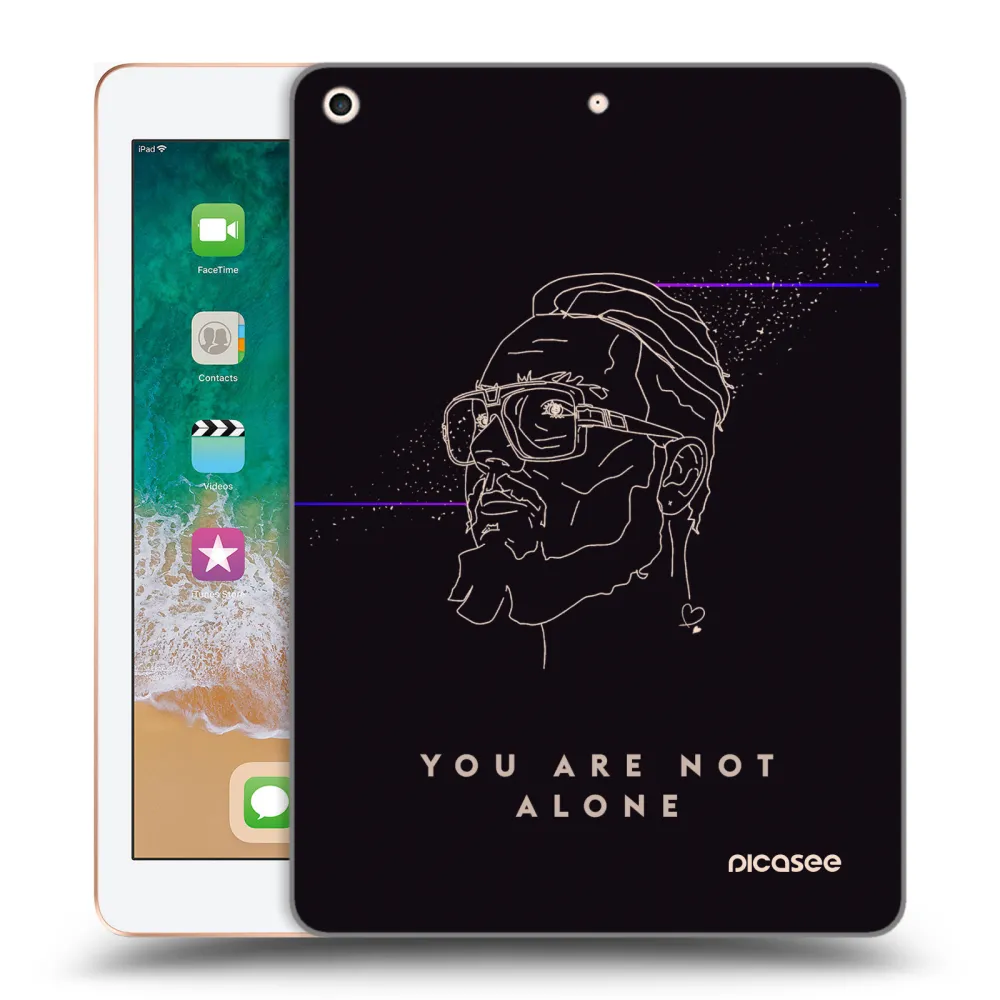 Picasee silikónový prehľadný obal pre Apple iPad 9.7" 2018 (6. gen) - You are not alone