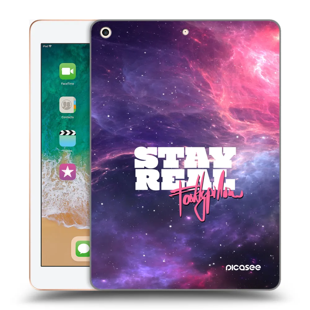 Picasee silikónový prehľadný obal pre Apple iPad 9.7" 2018 (6. gen) - Stay Real