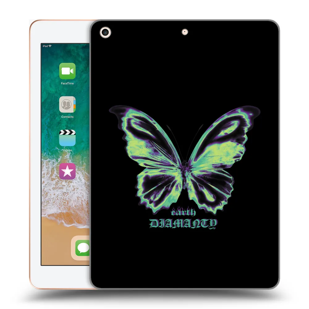 Picasee silikónový prehľadný obal pre Apple iPad 9.7" 2018 (6. gen) - Diamanty Blue
