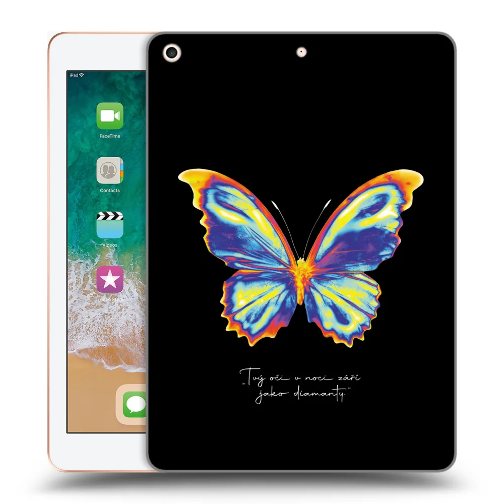 Picasee silikónový prehľadný obal pre Apple iPad 9.7" 2018 (6. gen) - Diamanty Black