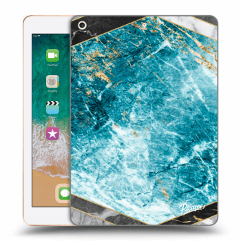 Picasee silikónový prehľadný obal pre Apple iPad 9.7" 2018 (6. gen) - Blue geometry