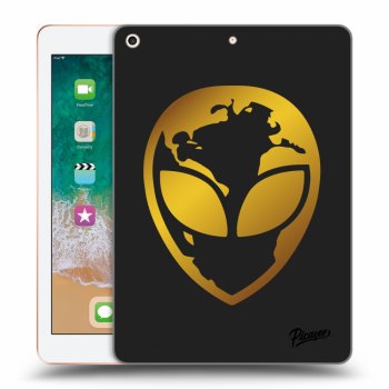 Picasee silikónový čierny obal pre Apple iPad 9.7" 2018 (6. gen) - EARTH - Gold Alien 3.0
