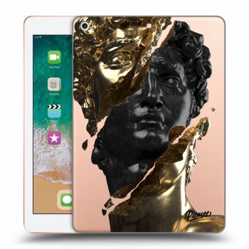 Picasee silikónový prehľadný obal pre Apple iPad 9.7" 2018 (6. gen) - Gold - Black