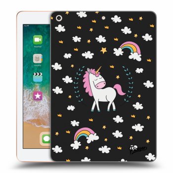 Picasee silikónový čierny obal pre Apple iPad 9.7" 2018 (6. gen) - Unicorn star heaven
