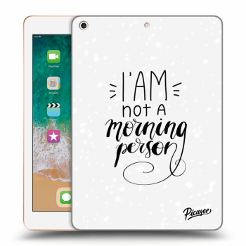 Picasee silikónový čierny obal pre Apple iPad 9.7" 2018 (6. gen) - I am not a morning person