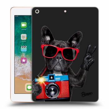 Picasee silikónový čierny obal pre Apple iPad 9.7" 2018 (6. gen) - French Bulldog