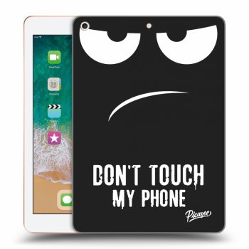 Picasee silikónový čierny obal pre Apple iPad 9.7" 2018 (6. gen) - Don't Touch My Phone