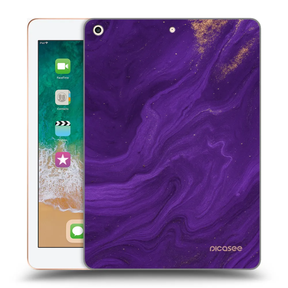 Picasee silikónový prehľadný obal pre Apple iPad 9.7" 2018 (6. gen) - Purple