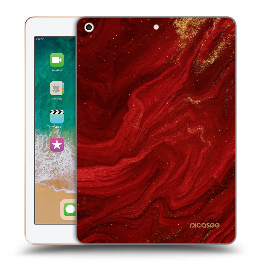 Picasee silikónový prehľadný obal pre Apple iPad 9.7" 2018 (6. gen) - Red