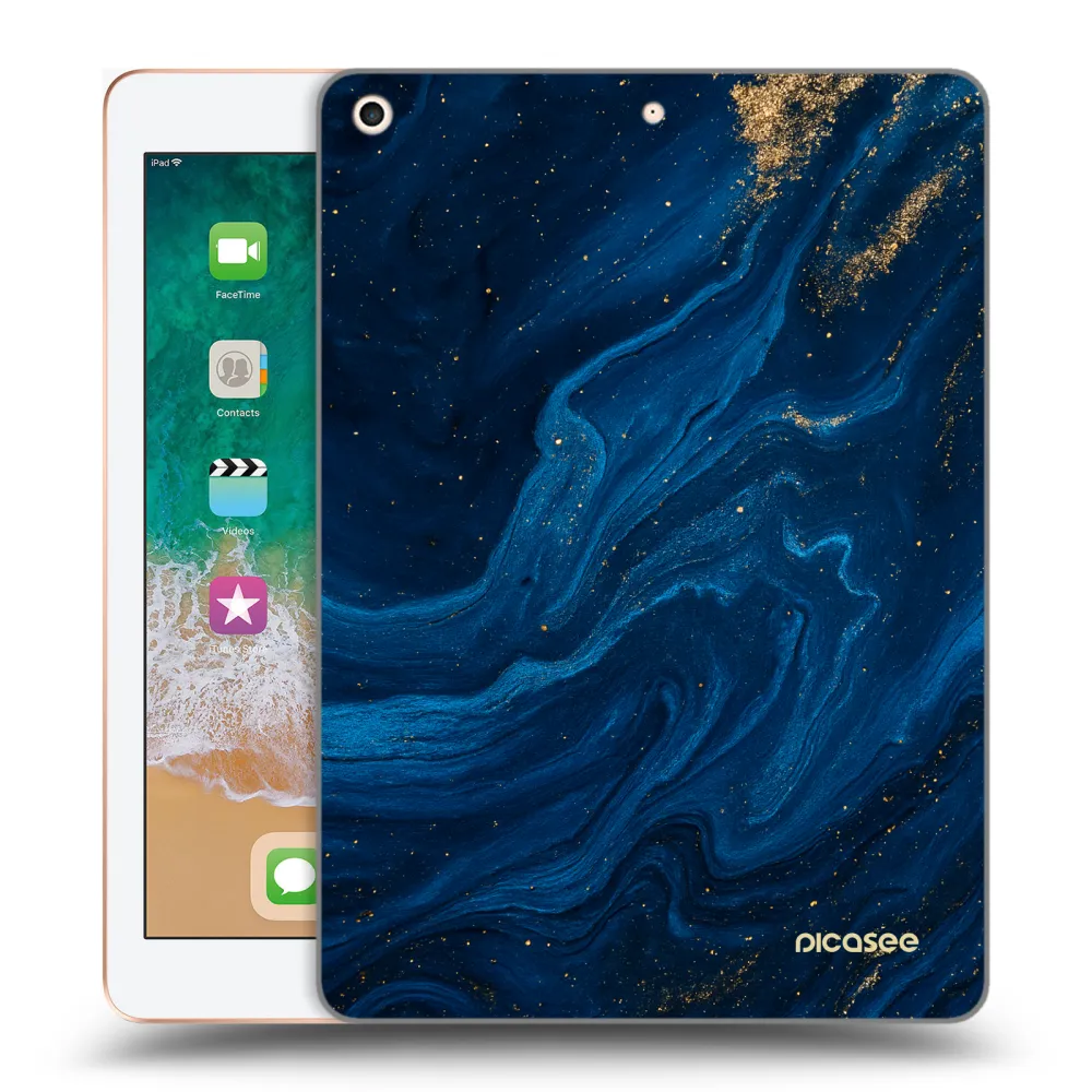 Picasee silikónový prehľadný obal pre Apple iPad 9.7" 2018 (6. gen) - Blue