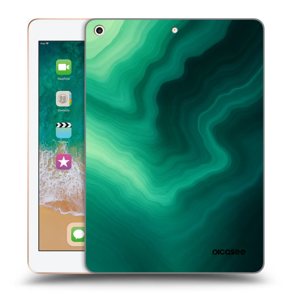 Picasee silikónový prehľadný obal pre Apple iPad 9.7" 2018 (6. gen) - Malachite