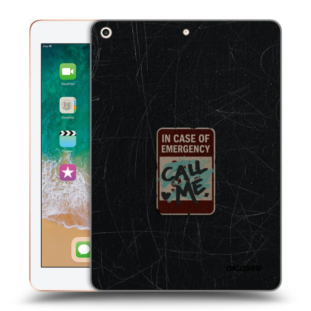 Picasee silikónový prehľadný obal pre Apple iPad 9.7" 2018 (6. gen) - EMERGENCY