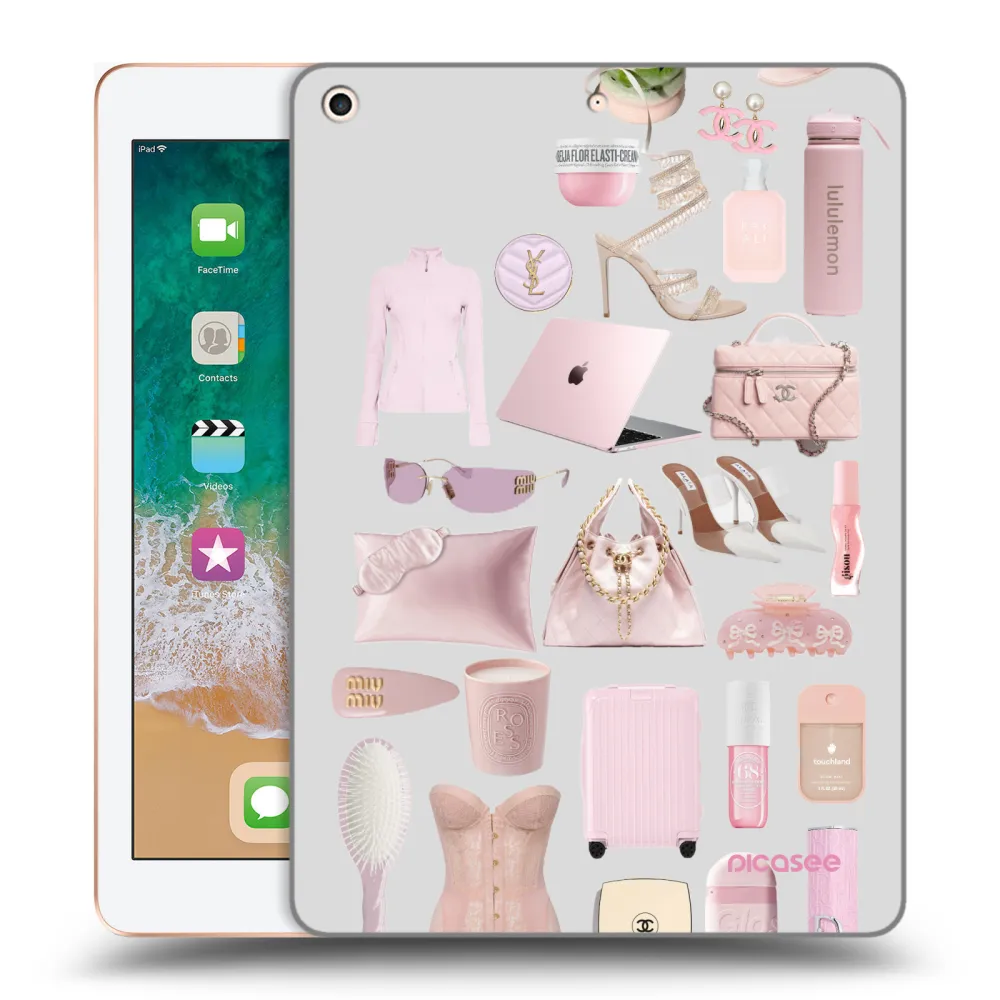 Picasee silikónový prehľadný obal pre Apple iPad 9.7" 2018 (6. gen) - Glam Babe
