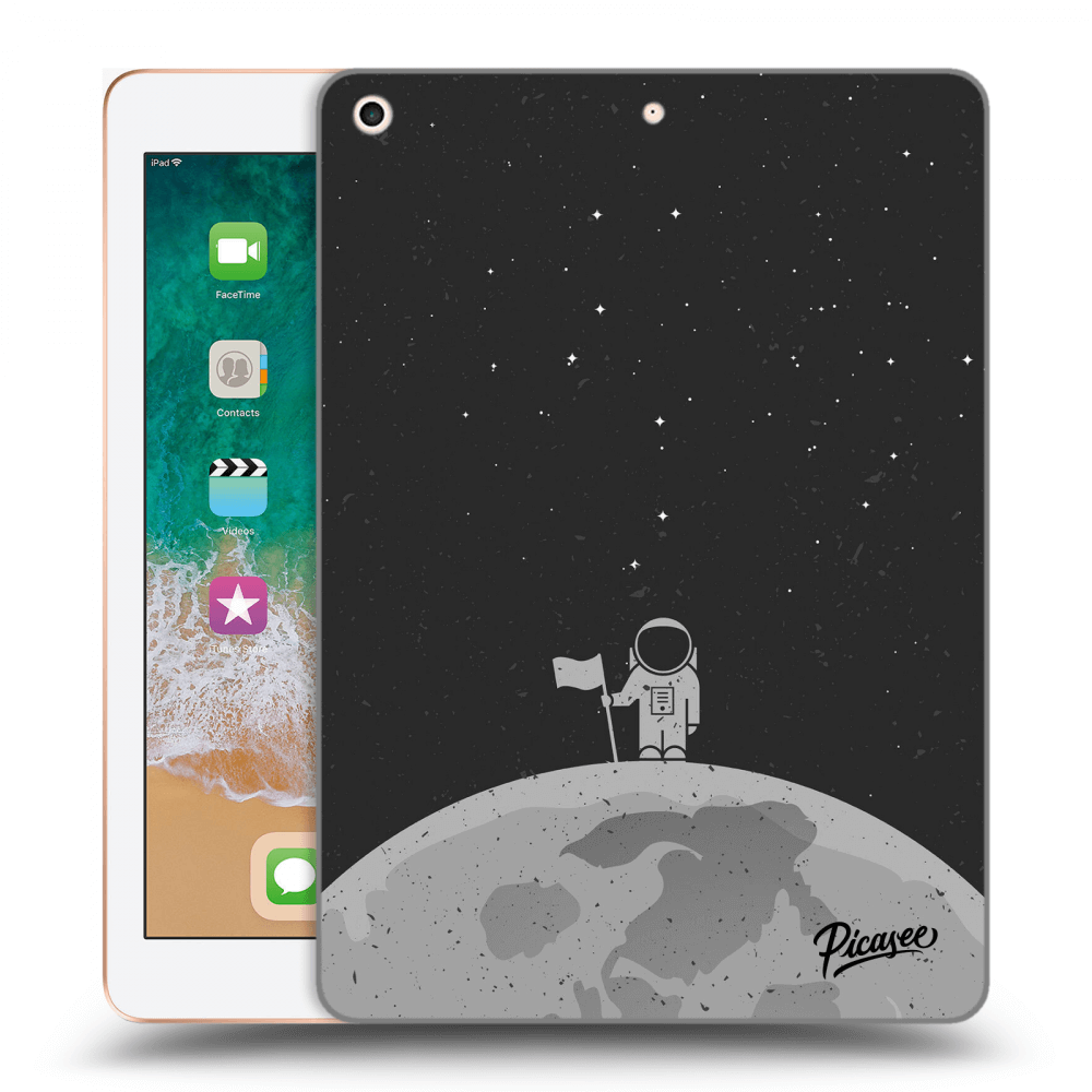 Picasee silikónový čierny obal pre Apple iPad 9.7" 2018 (6. gen) - Astronaut