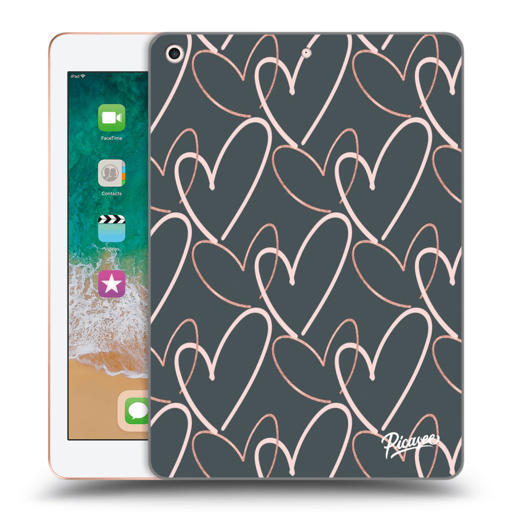 Picasee silikónový čierny obal pre Apple iPad 9.7" 2018 (6. gen) - Lots of love