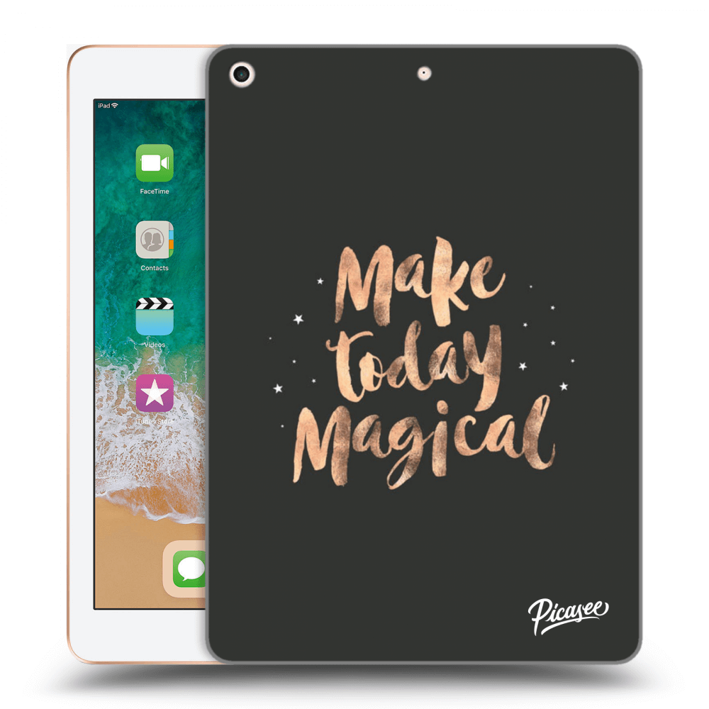 Picasee silikónový čierny obal pre Apple iPad 9.7" 2018 (6. gen) - Make today Magical