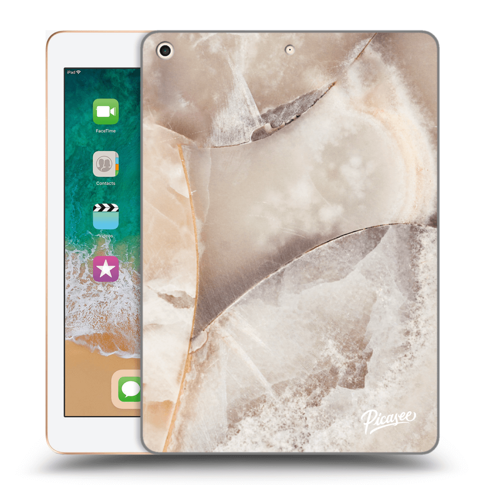 Picasee silikónový prehľadný obal pre Apple iPad 9.7" 2018 (6. gen) - Cream marble