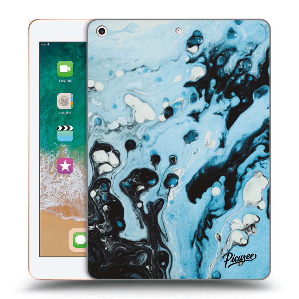Picasee silikónový čierny obal pre Apple iPad 9.7" 2018 (6. gen) - Organic blue