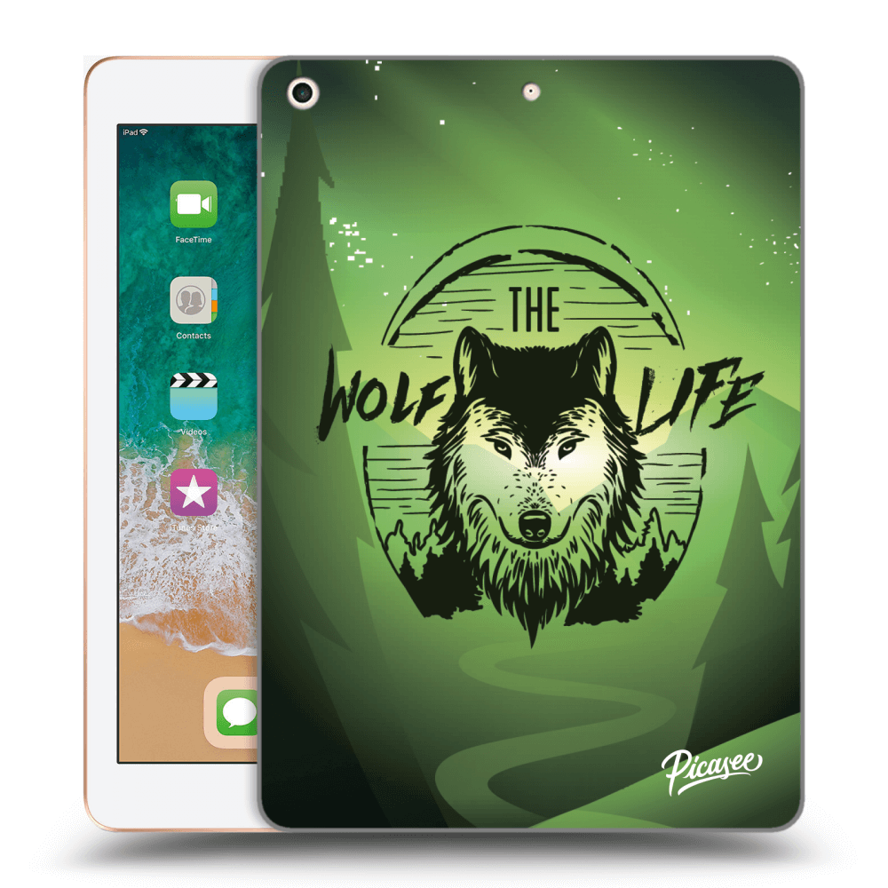 Picasee silikónový prehľadný obal pre Apple iPad 9.7" 2018 (6. gen) - Wolf life