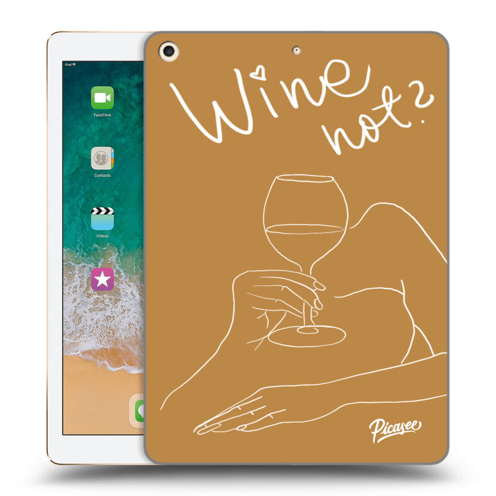 Picasee silikónový čierny obal pre Apple iPad 9.7" 2017 (5. gen) - Wine not