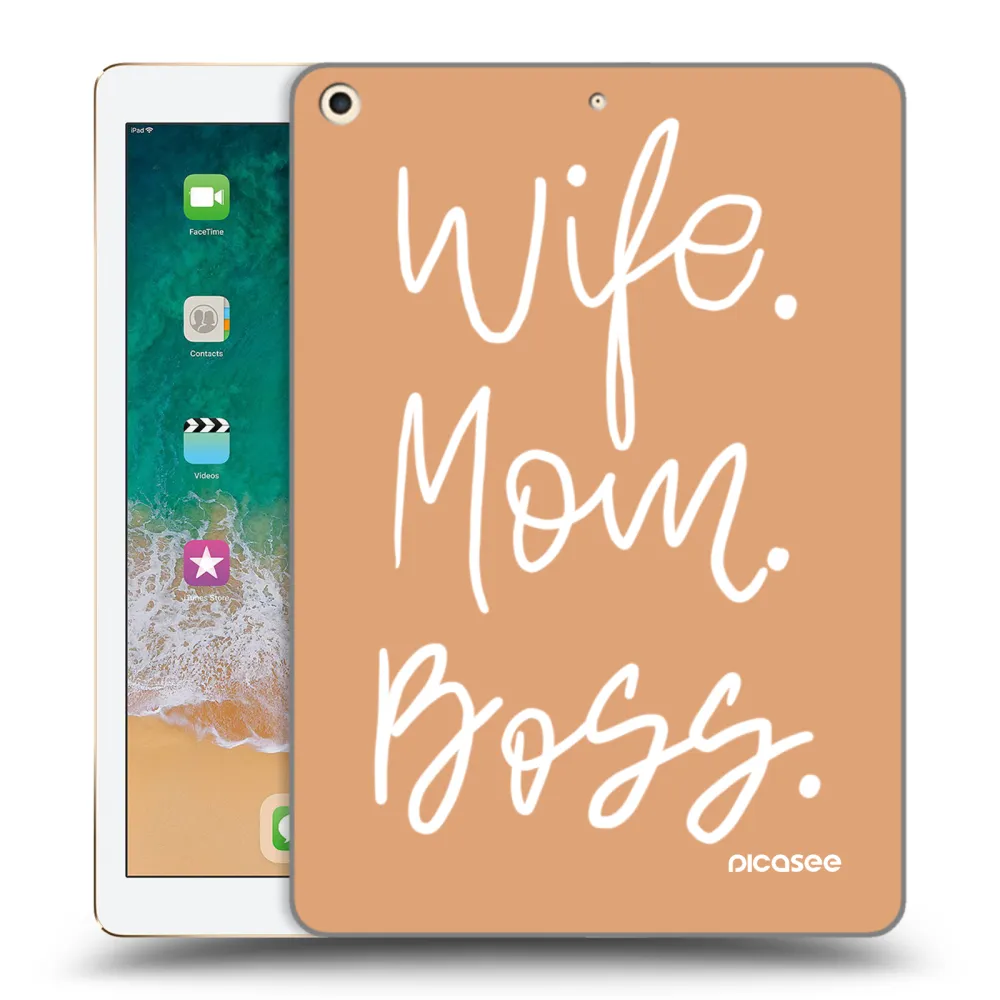 Picasee silikónový prehľadný obal pre Apple iPad 9.7" 2017 (5. gen) - Boss Mama