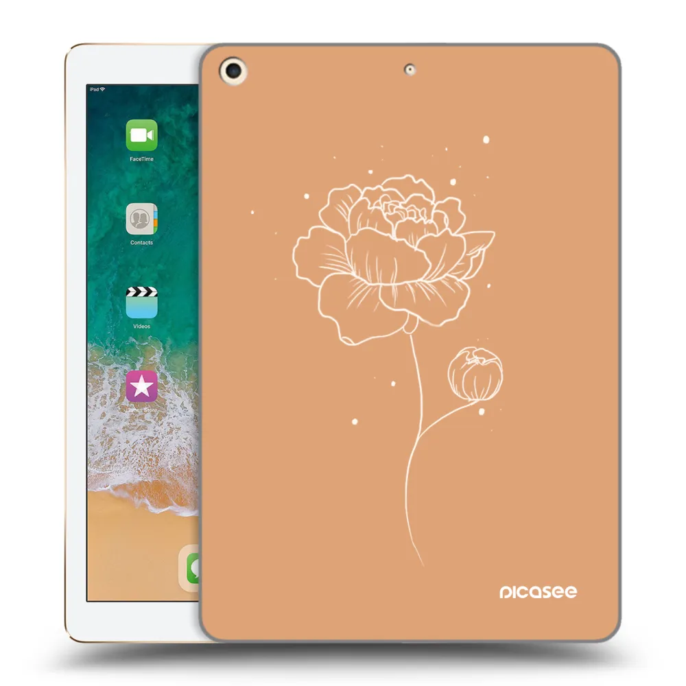 Picasee silikónový prehľadný obal pre Apple iPad 9.7" 2017 (5. gen) - Peonies