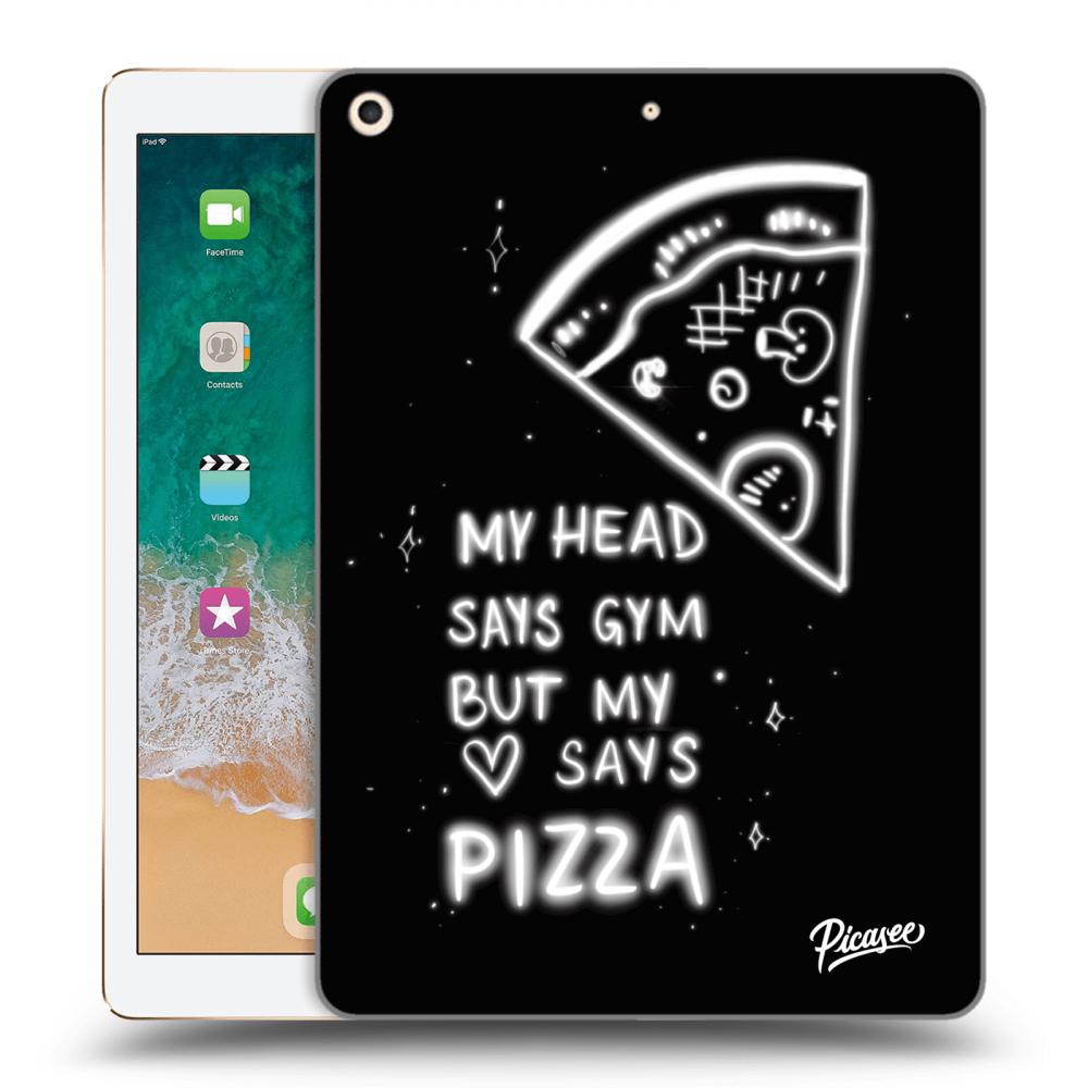 Picasee silikónový prehľadný obal pre Apple iPad 9.7" 2017 (5. gen) - Pizza
