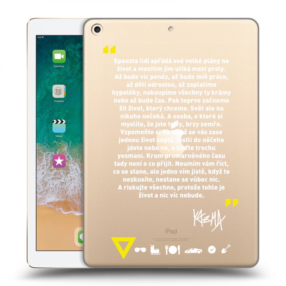Silikónový prehľadný obal pre Apple iPad 9.7" 2017 (5. gen) - Kazma - BUĎTE TROCHU YESMANI