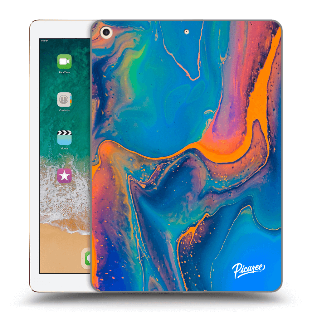 Picasee silikónový prehľadný obal pre Apple iPad 9.7" 2017 (5. gen) - Rainbow
