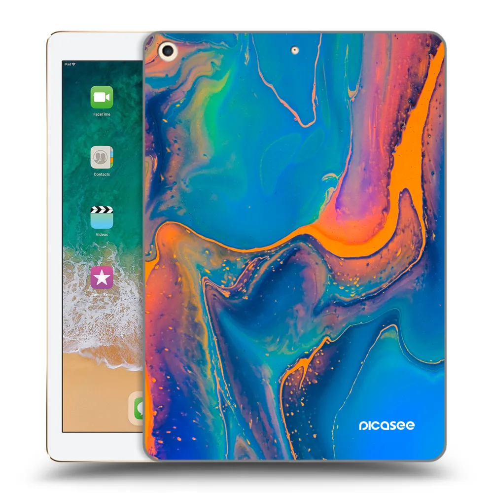 Picasee silikónový prehľadný obal pre Apple iPad 9.7" 2017 (5. gen) - Rainbow