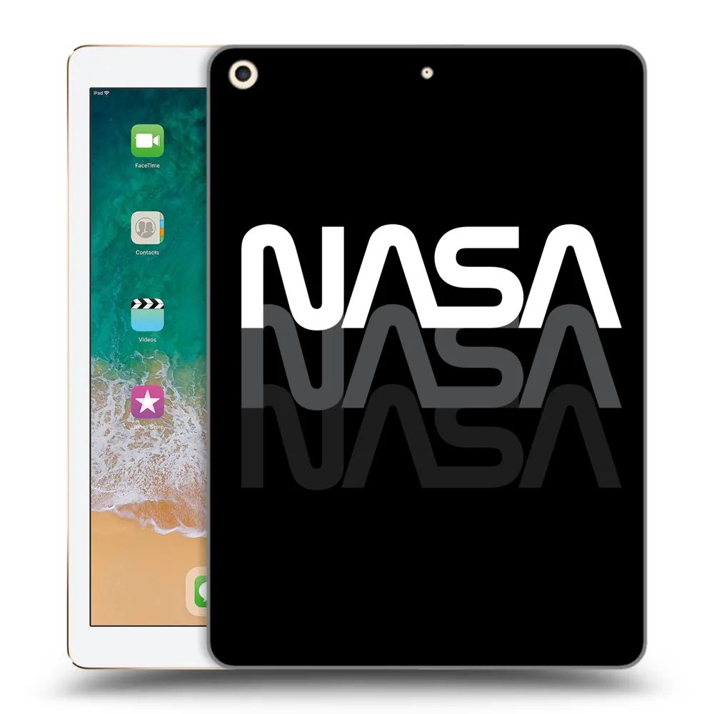 Picasee silikónový prehľadný obal pre Apple iPad 9.7" 2017 (5. gen) - NASA Triple
