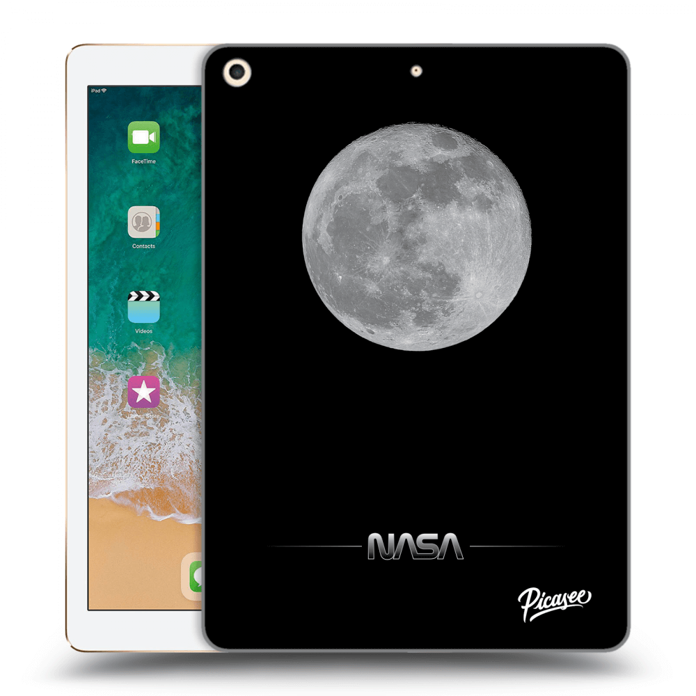 Picasee silikónový čierny obal pre Apple iPad 9.7" 2017 (5. gen) - Moon Minimal