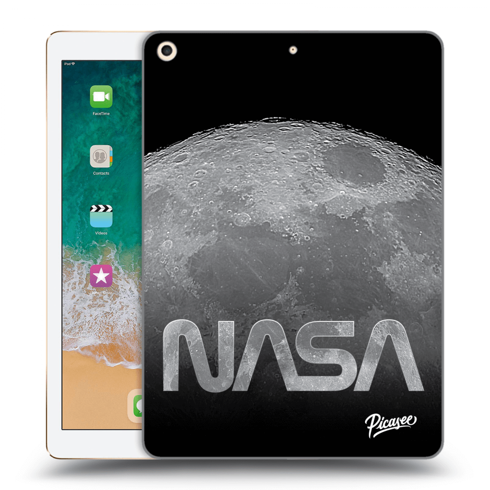 Picasee silikónový čierny obal pre Apple iPad 9.7" 2017 (5. gen) - Moon Cut