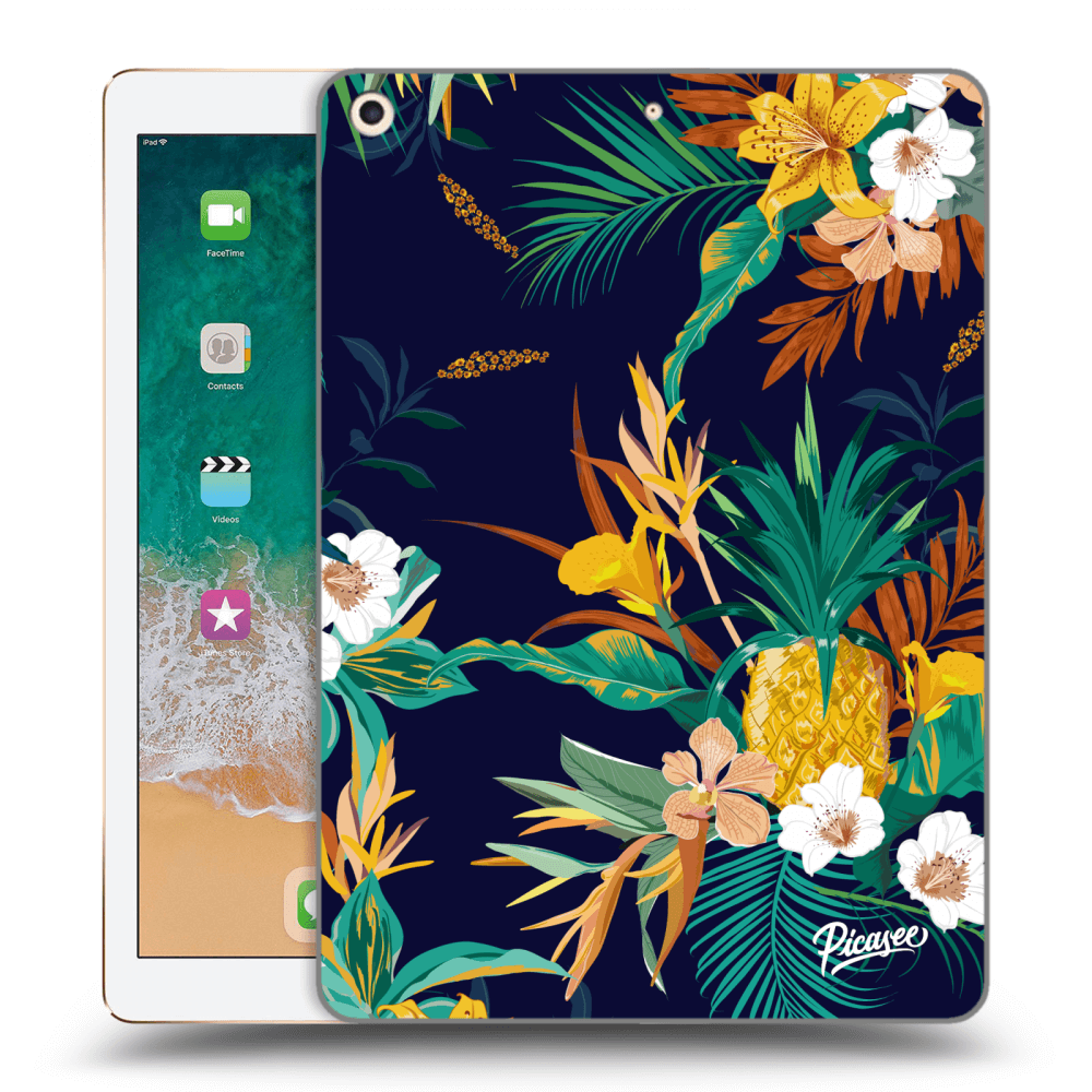 Picasee silikónový čierny obal pre Apple iPad 9.7" 2017 (5. gen) - Pineapple Color