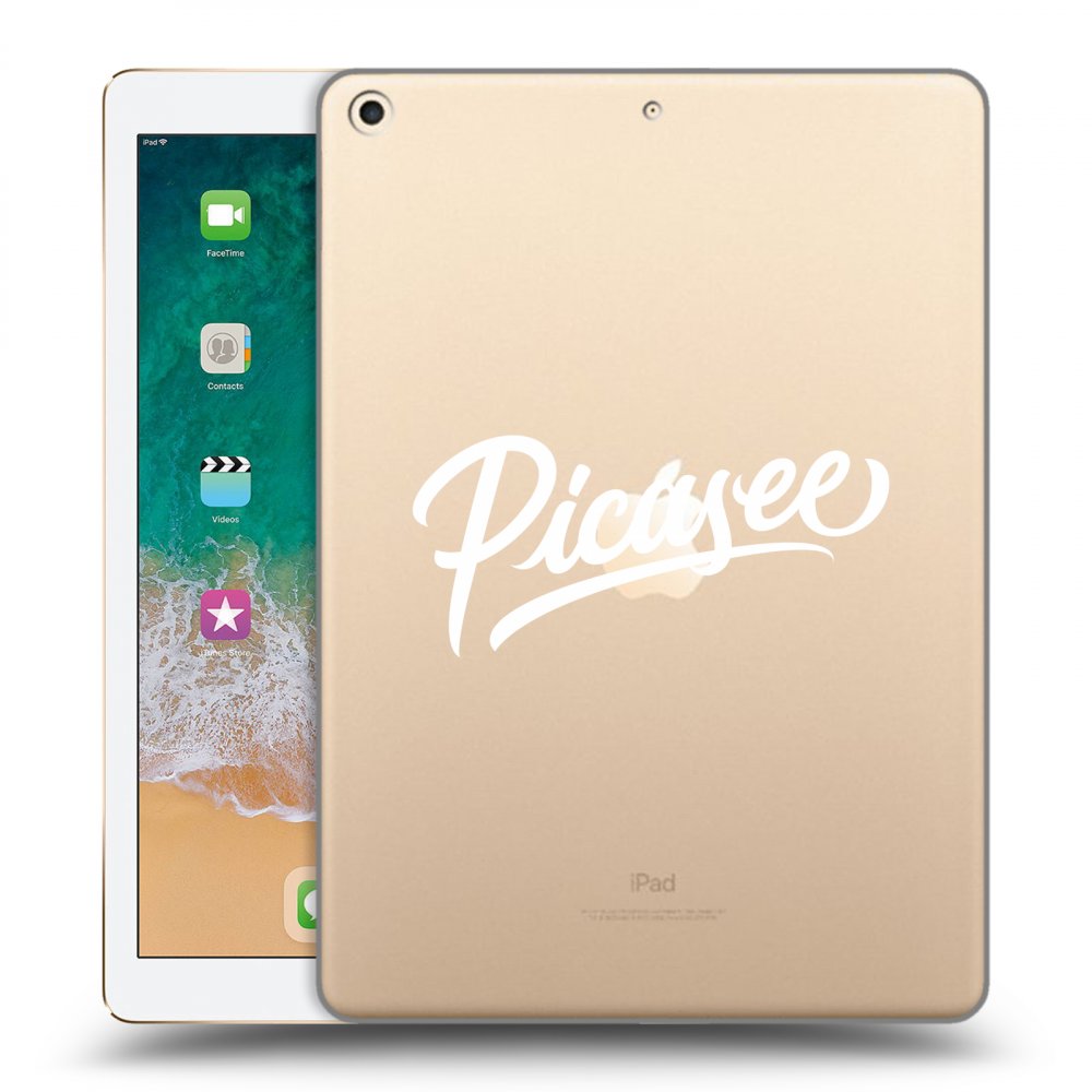 Picasee silikónový prehľadný obal pre Apple iPad 9.7" 2017 (5. gen) - Picasee - old logo - white