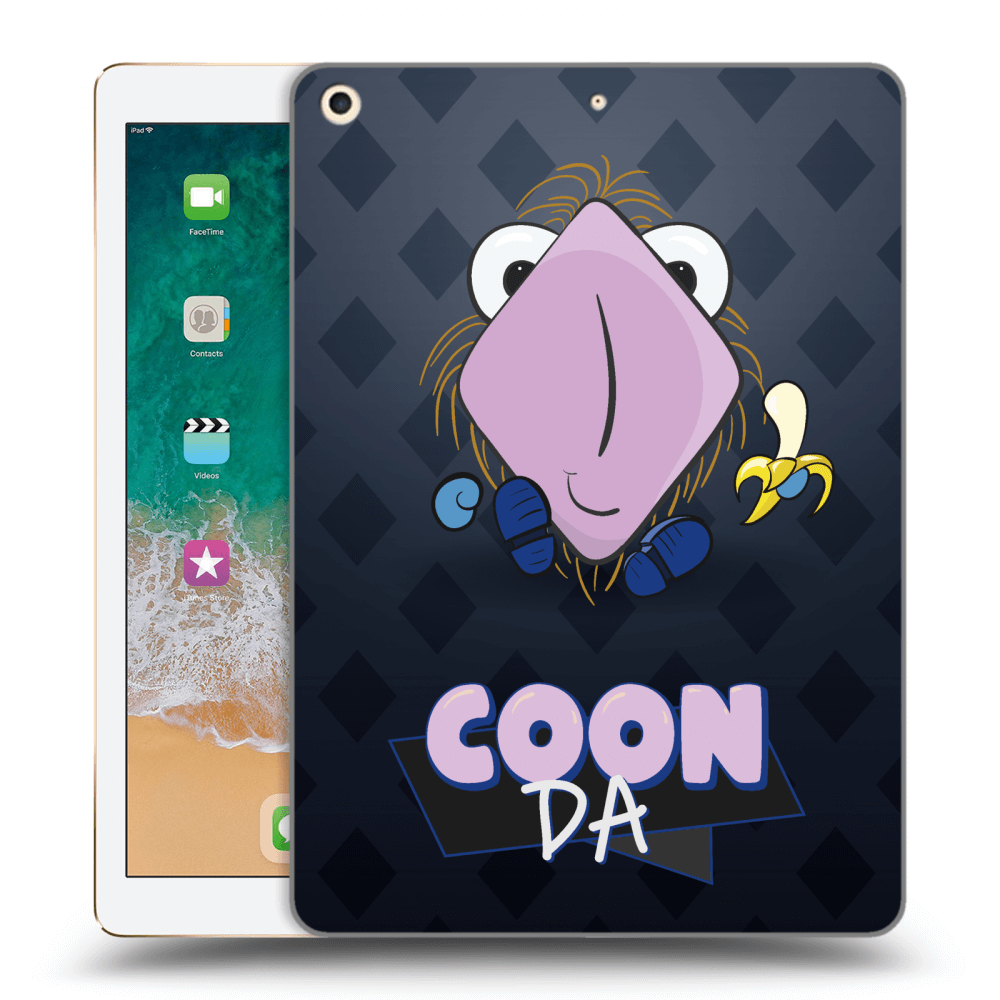 Picasee silikónový prehľadný obal pre Apple iPad 9.7" 2017 (5. gen) - COONDA chlupatka - tmavá