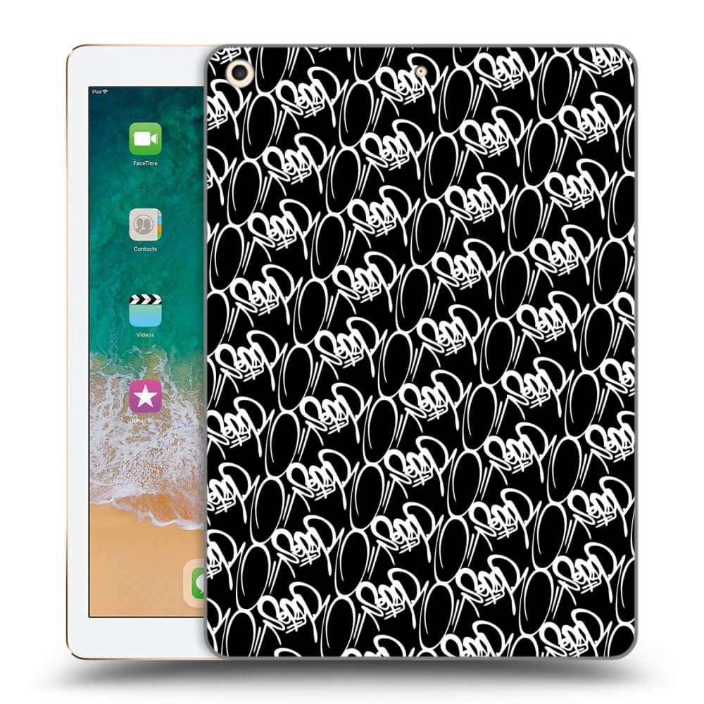 Picasee silikónový čierny obal pre Apple iPad 9.7" 2017 (5. gen) - Separ - White On Black 2