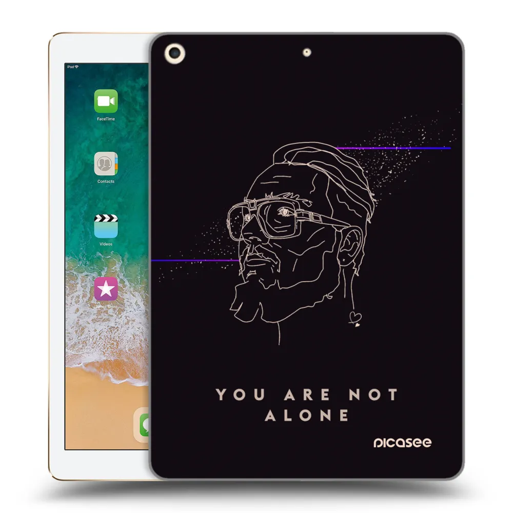 Picasee silikónový prehľadný obal pre Apple iPad 9.7" 2017 (5. gen) - You are not alone