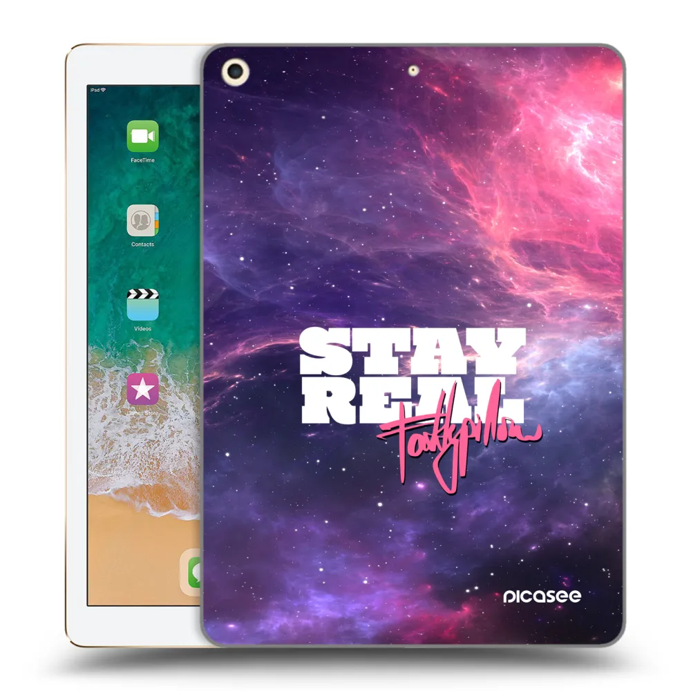 Picasee silikónový prehľadný obal pre Apple iPad 9.7" 2017 (5. gen) - Stay Real