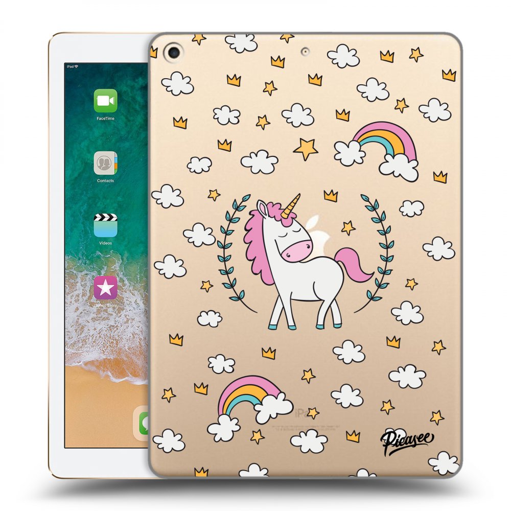 Picasee silikónový prehľadný obal pre Apple iPad 9.7" 2017 (5. gen) - Unicorn star heaven
