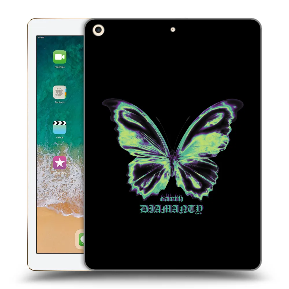 Picasee silikónový prehľadný obal pre Apple iPad 9.7" 2017 (5. gen) - Diamanty Blue