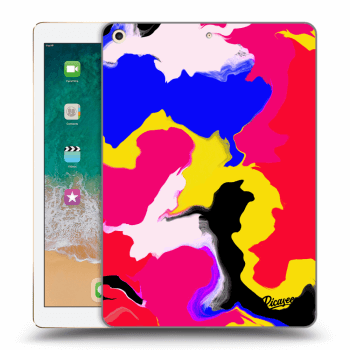 Picasee silikónový čierny obal pre Apple iPad 9.7" 2017 (5. gen) - Watercolor