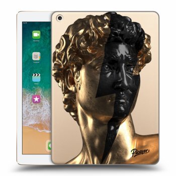 Picasee silikónový prehľadný obal pre Apple iPad 9.7" 2017 (5. gen) - Wildfire - Gold