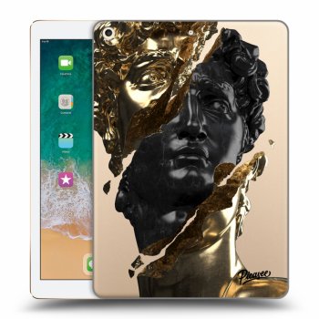 Picasee silikónový prehľadný obal pre Apple iPad 9.7" 2017 (5. gen) - Gold - Black