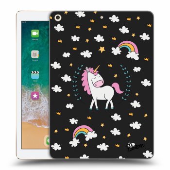 Picasee silikónový čierny obal pre Apple iPad 9.7" 2017 (5. gen) - Unicorn star heaven
