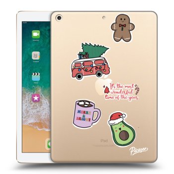 Picasee silikónový prehľadný obal pre Apple iPad 9.7" 2017 (5. gen) - Christmas Stickers